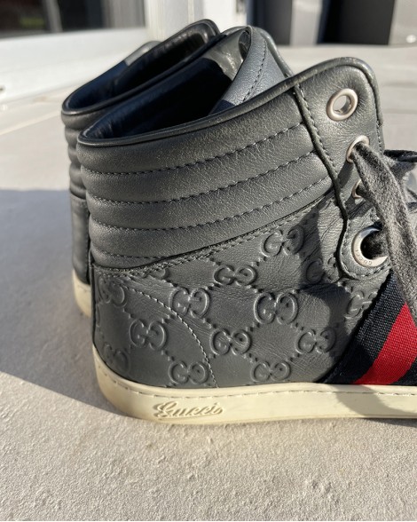 Tenisky pánské Gucci HIGH TOP GUCCISSIMA šedé 